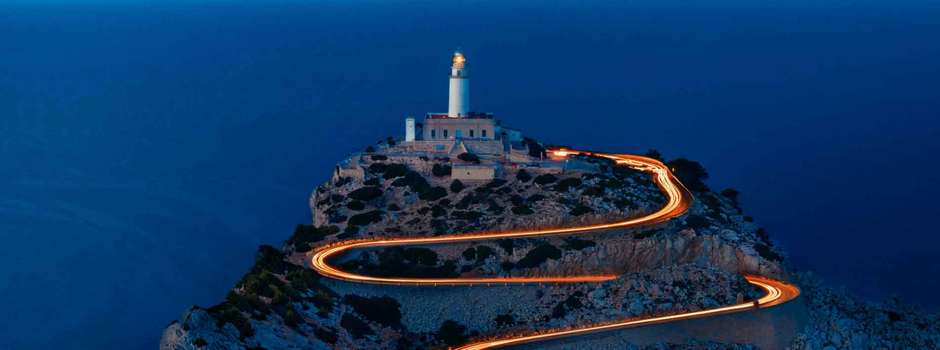 Mallorca landscape with coves and Mediterranean Sea